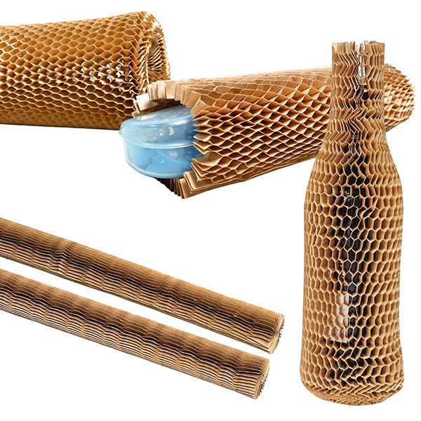  Manicotti in carta alveolare - 60 x 1 cm - avana - Methodo - conf. 20 pezzi 