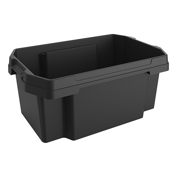  Contenitore multiuso FABER BOX - plastica - nero - 58,5 x 38,5 x 26,1 cm - 40 litri - Terry 