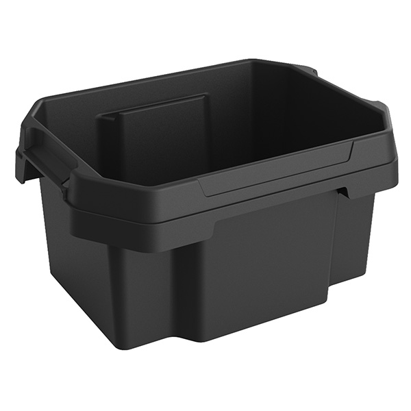  Contenitore multiuso FABER BOX - plastica - nero - 38,5 x 29 x 19,5 cm - 15 litri - Terry 