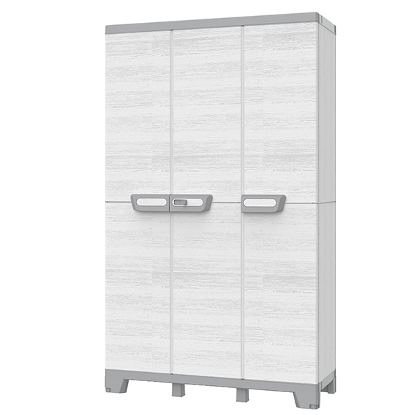  Armadio CAB102A sequoia - 3 ante - 102 x 39 x 172 cm - plastica - grigio - Terry 