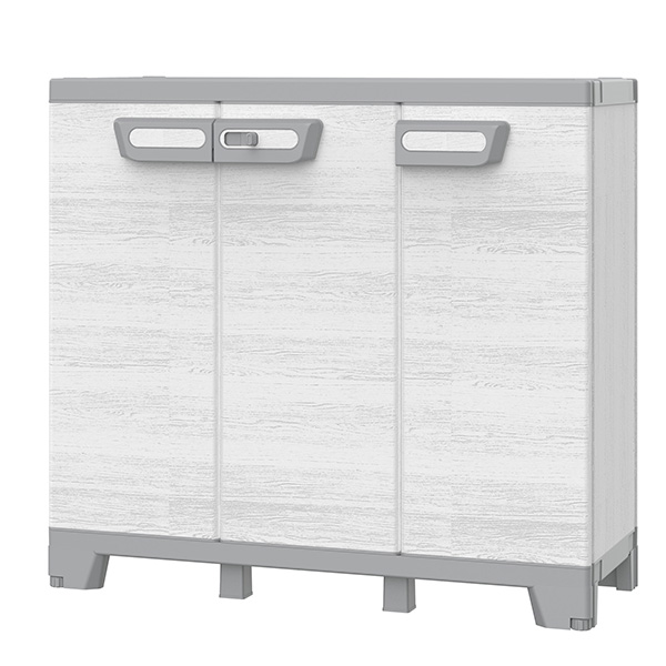  Armadio CAB102B sequoia - 3 ante - 102 x 39 x 93,5 cm - plastica - grigio - Terry 