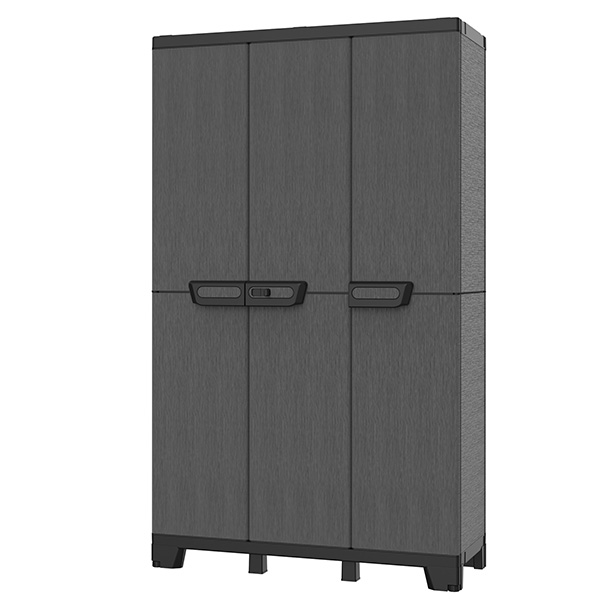  Armadio CAB102A ardesia - 3 ante - 102 x 39 x 172 cm - plastica - nero - Terry 