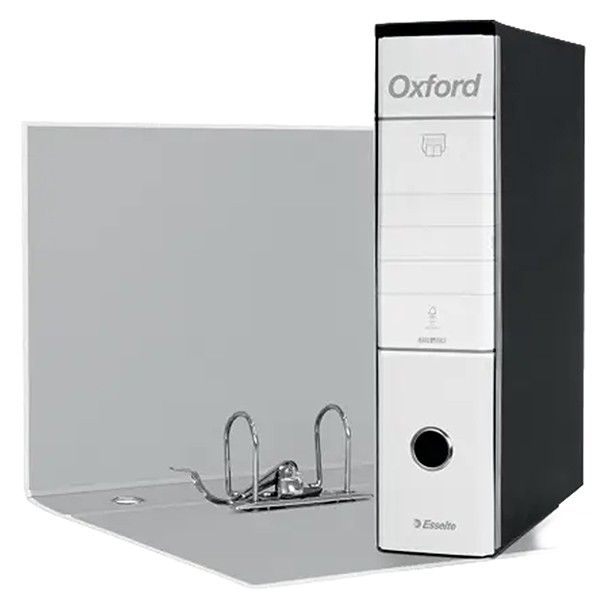  Registratore Oxford G85 - dorso 8 cm - protocollo 23 x 33 cm - bianco - Esselte 