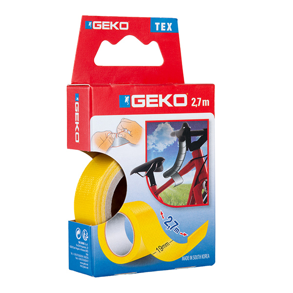  Nastro adesivo telato Tex - 19 mm x 2,7 m - giallo - Geko 