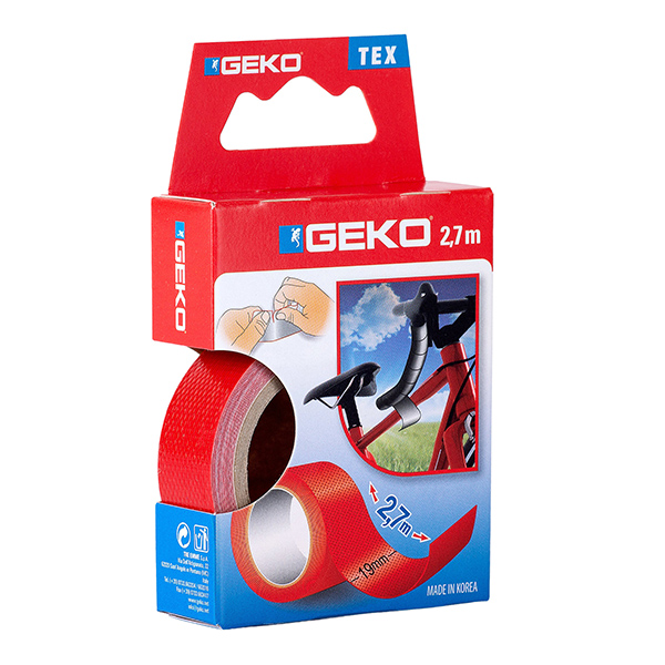  Nastro adesivo telato Tex - 19 mm x 2,7 m - rosso - Geko 