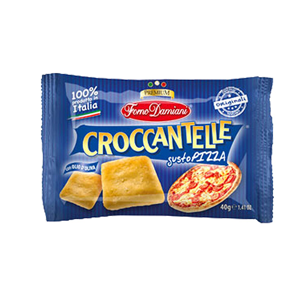  Croccantelle - in sacchetto - 35 gr - gusto Pizza - Forno Damiani - conf. 50 pezzi 