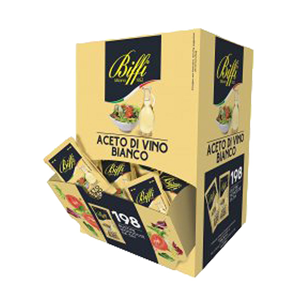  Aceto di vino bianco - bustina monodose da 5 ml - Biffi - conf. 198 pezzi 