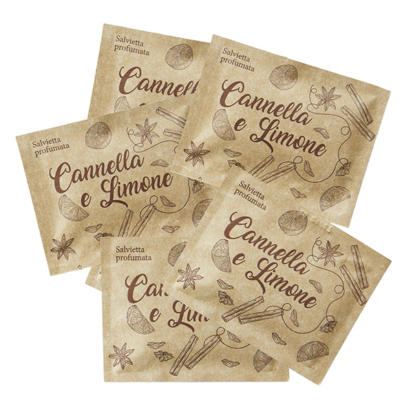  Salviette al limone e cannella - Leone - box 100 pezzi 