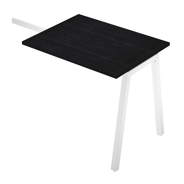  Allungo reversibile dx/sx Easy - 80 x 60 cm - gamba inclinata - nero venato 