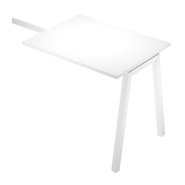  Allungo reversibile dx/sx Easy - 80 x 60 cm - gamba inclinata - grigio 