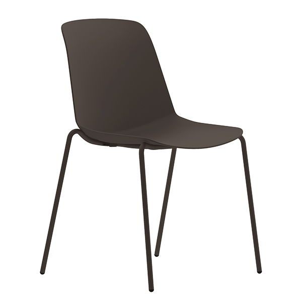  Seduta attesa Luna - 4 gambe - marrone - Unisit 