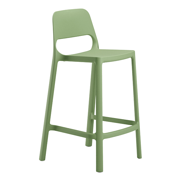  Sgabello alto Nuke - PP - verde - Unisit 