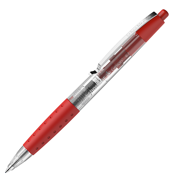  Penna gel Gelion+ a scatto - punta 0.7 mm - rosso - Schneider 