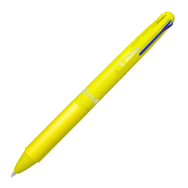  Penna a sfera 4 Multi Chrome - punta 1,00 mm - 4 colori - giallo neon - Osama 