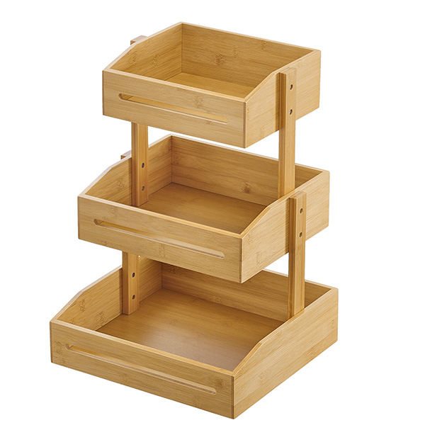  Espositore buffet - 3 piani - bamboo naturale - H 41cm - Leone 