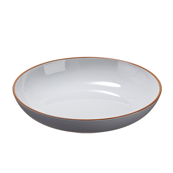  Piatto fondo - rPET - grigio - Ø22,2 x 4,4cm - Leone 