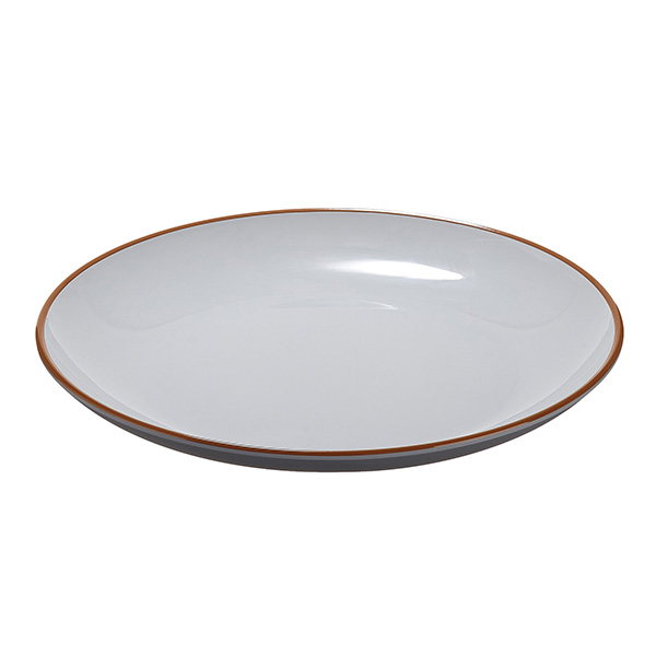  Piatto piano - rPET - grigio - Ø22 x 2,6cm - Leone 