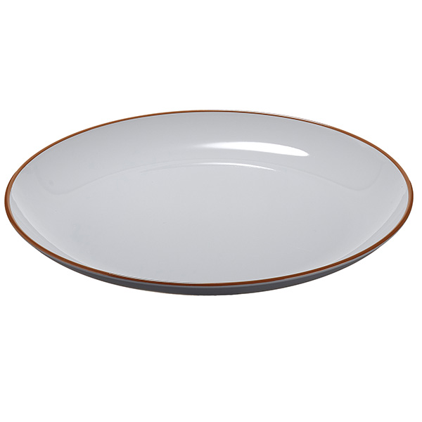  Piatto piano - rPET - grigio - Ø27,5 x 2,8cm - Leone 