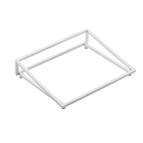 Supporto per vassoio - inclinato - bianco - 32,5 x 26,5 x 7cm - metallo - Leone 