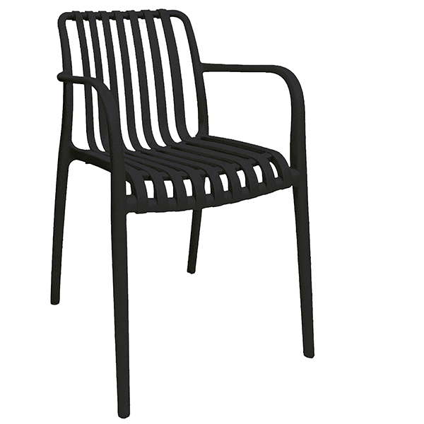  Sedia Nives - 56 x 42 x 81 cm - PP - nero - Verdelook 