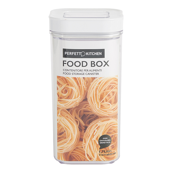  Contenitore alimentare Foodbox - 110 x 110 x 220 mm - 1,7 litri - ABS - Perfetto 