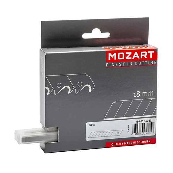 Lama a spezzare - 18 mm - rivestimento titanio - Mozart - conf. 10 pezzi 