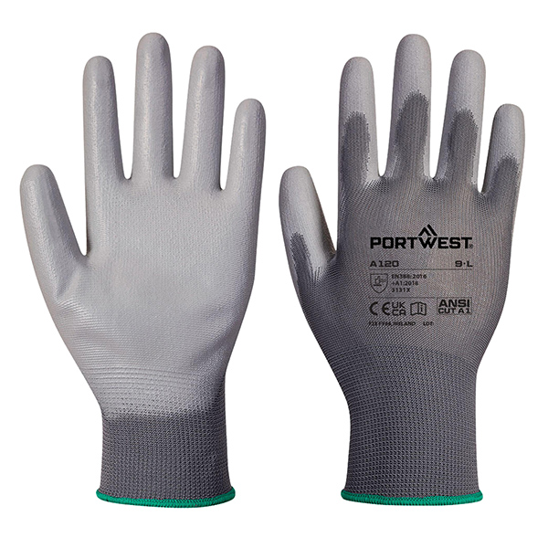 Guanti A120 - palmo in PU - L - grigio - Portwest 