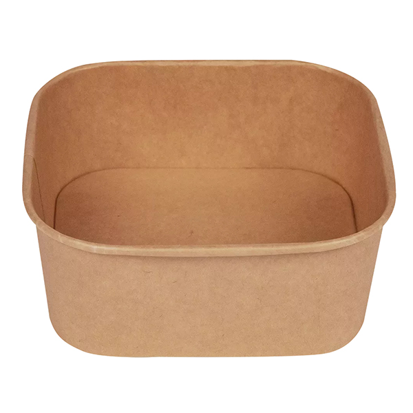  Bowl quadrata - 1200ml - 17 x 17 cm - avana - Signor Bio - conf. 50 pezzi 