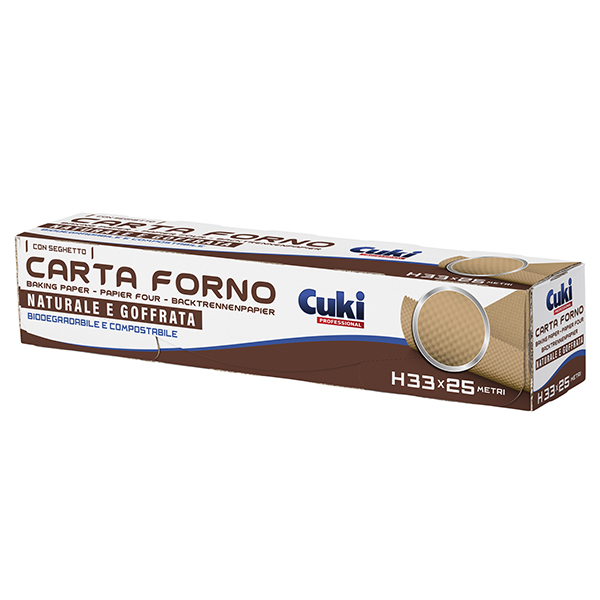  Rotolo Carta Forno - goffrata - 33 cm x 25 m - Cuki Professional 