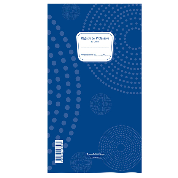  Registro del Professore (10 classi) - 31 x 17 cm - 3325PS000G - Data Ufficio 