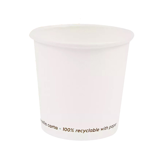  Bicchiere caffè - carta - 75 ml - bianco - Signor Bio - conf. 50 pezzi 