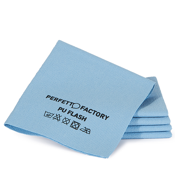  Panni PU Flash - 34 x 36 cm - blu - Perfetto Factory - conf. 5 pezzi 