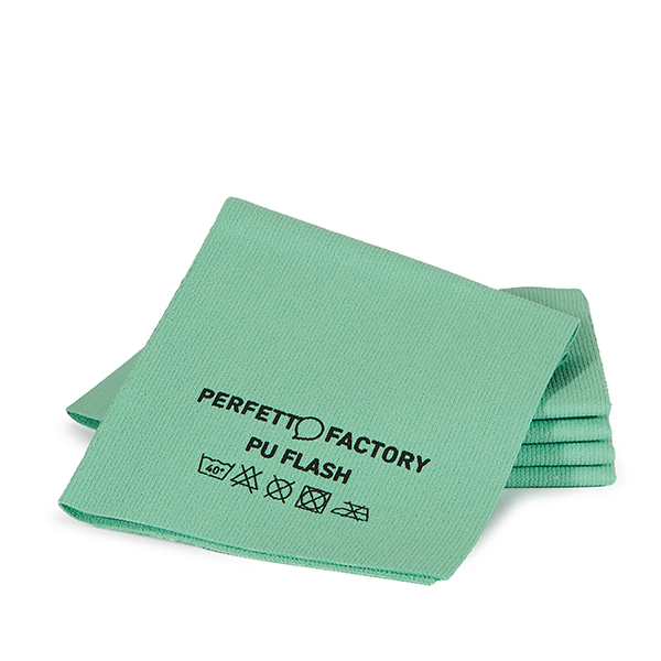 Panni PU Flash - 34 x 36 cm - verde - Perfetto Factory - conf. 5 pezzi 