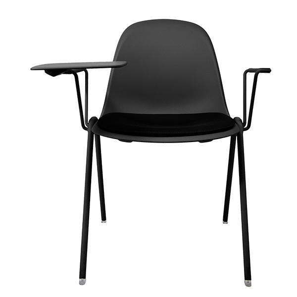  Seduta attesa Bolla - con braccioli fissi e tavoletta - nero - Unisit 