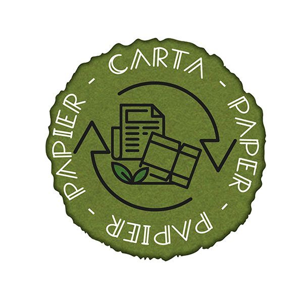  Etichetta in vinile raccolta differenziata Stik - carta - autoadesiva - 10,5 x 10,5 cm - PVC - verde - Medial International 