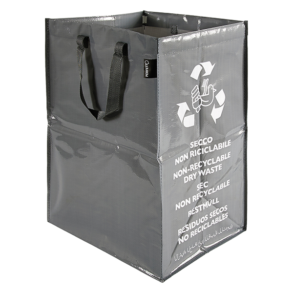  Contenitore Ricicla Bag - indifferenziata - 30 x 38 x 55 cm - grigio - Perfetto 