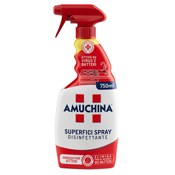  Superifici Spray Multiuso battericida e virucida - 750 ml - Amuchina Professional 