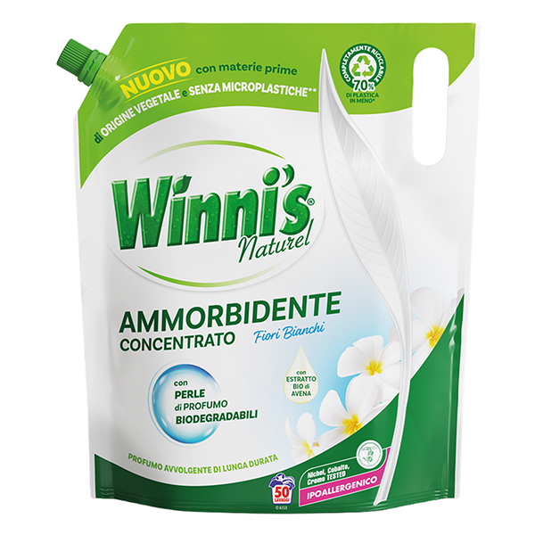  Ammorbidente ecoformato - concentrato - 1250 ml - fiori bianchi - Winni's 