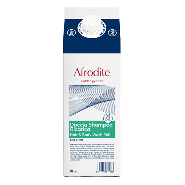  Ricarica doccia shampoo 2 in 1 - carton box 1 L - afrodite - Beauty Escape 