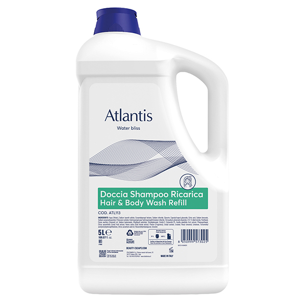  Ricarica doccia shampoo 2 in 1 - tanica 5 L - atlantis - Beauty Escape 