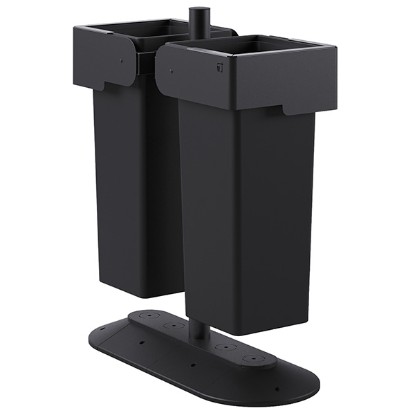  Portarifiuti MODULA - da terra - con contenitore - doppio - 85 x 35,5 x 97,5 cm - 53+53 L - antracite - Stilcasa 