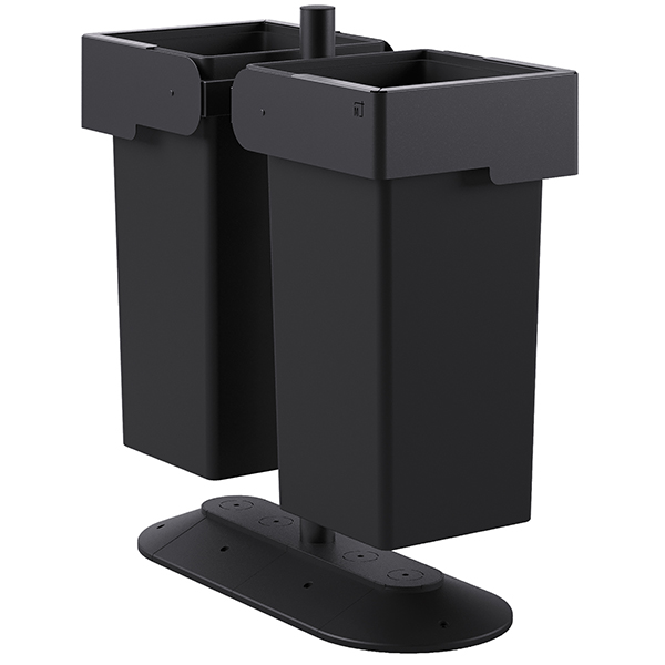  Portarifiuti MODULA - da terra - con contenitore - doppio - 41,5 x 91 x 97,5 cm - 73+73 L - antracite - Stilcasa 