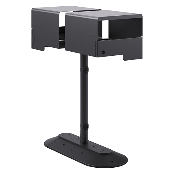  Portarifiuti MODULA - da terra - coperto - con reggisacco - doppio - 41,5 x 90 x 107,5 cm - 120+120 L - antracite - Stilcasa 