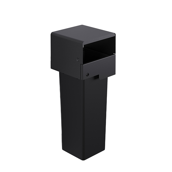  Portarifiuti MODULA - murale - coperto - con contenitore - 35 x 35 x 91 cm - 53 L - antracite - Stilcasa 