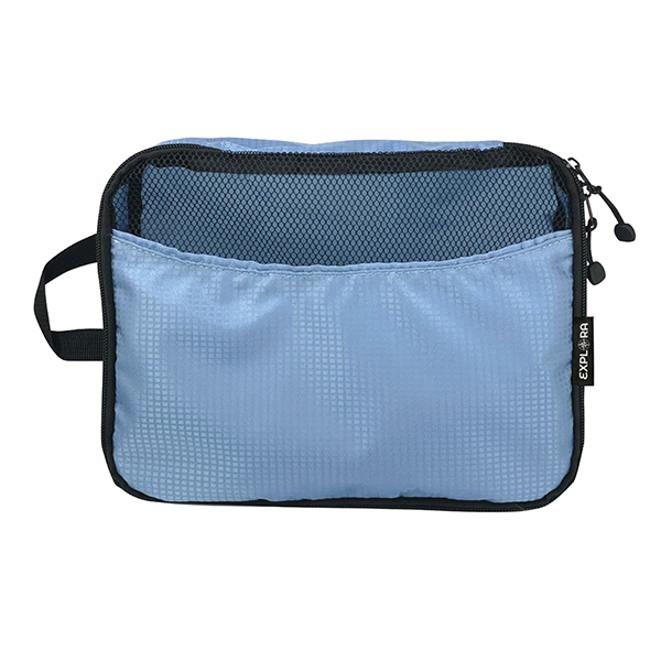  Organizer da viaggio Explora - tessuto - azzurro - Lebez - set 3 pezzi 