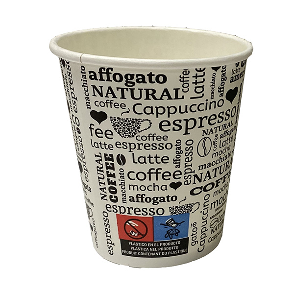  Bicchieri in carta - 240 ml - nero/bianco - Leone - conf. 1000 pezzi 