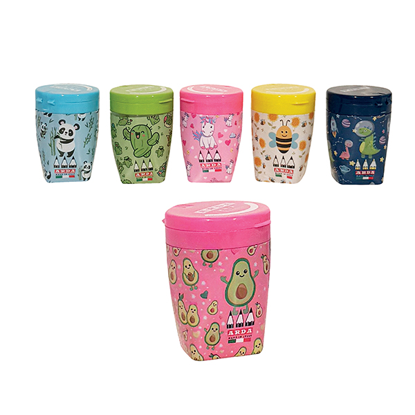  Temperamatite Fancy 3 fori colori e fantasie assortiti Arda 