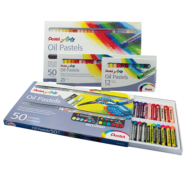  Expo 30 astucci pastelli a olio colori e confezionamenti assortiti Pentel 