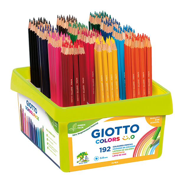  Schoolpack 192pz matite colorate Colors Smile colori assortiti Giotto 