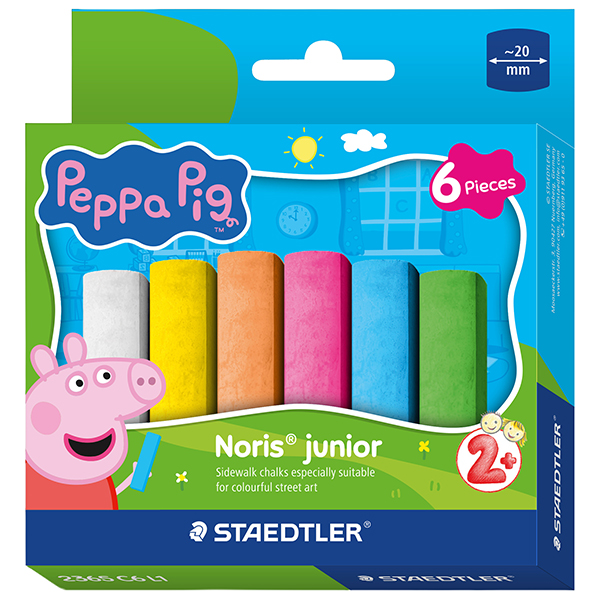  Astuccio 6pz gessetti jumbo Noris® Junior Peppa Pig colori assortiti Staedtler 